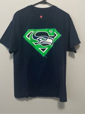 Seattle Seahawks Superman Tee Size L